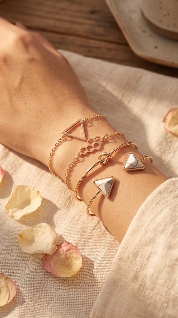 15 Minimalistic Jewelry Pieces for Every Occasion Women's Outfit Ideas 1. Shining Diva Fashion Set of 4 Multilayer Charm Bangle Bracelet