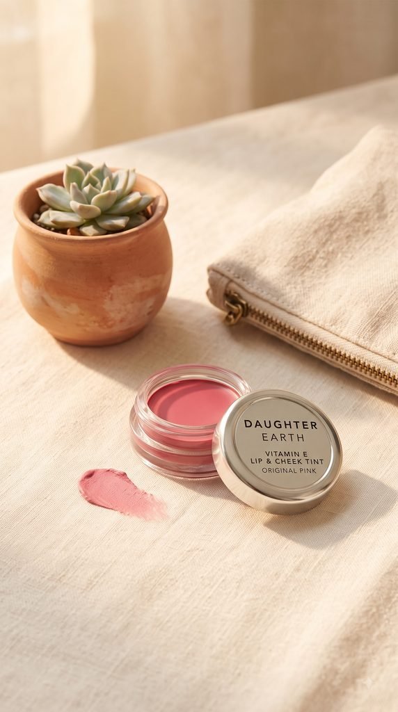 17 No-Effort Beauty Products for Instant Glam Beauty Tips & Ideas Daughter Earth Vegan Lip and Cheek Tint