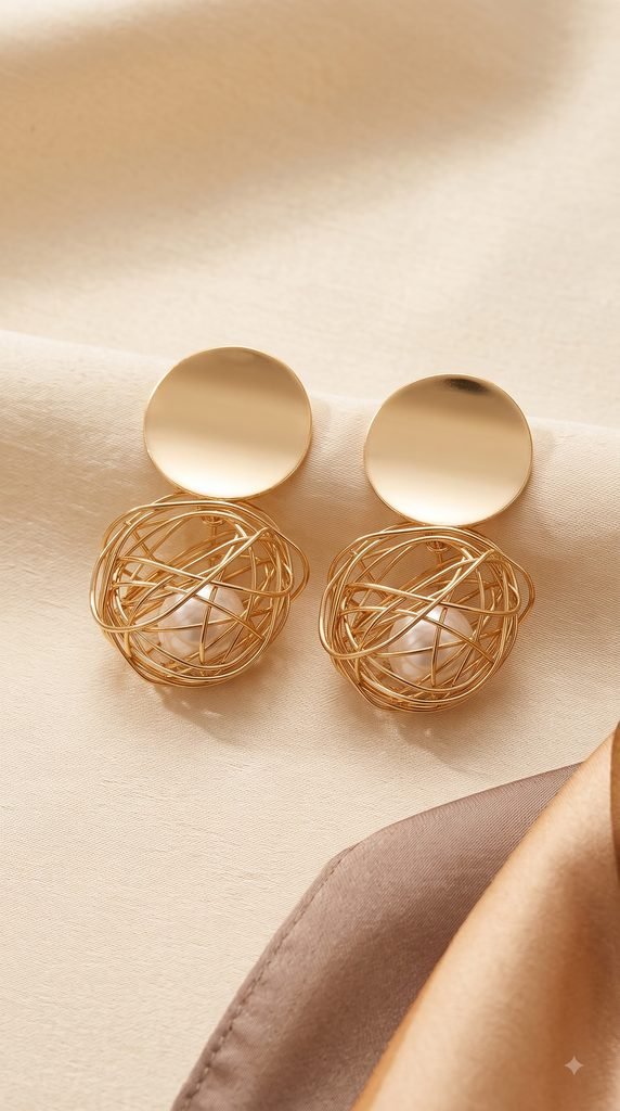 15 Minimalistic Jewelry Pieces for Every Occasion Women's Outfit Ideas Jewels Galaxy Gold Plated Copper Drop Earrings