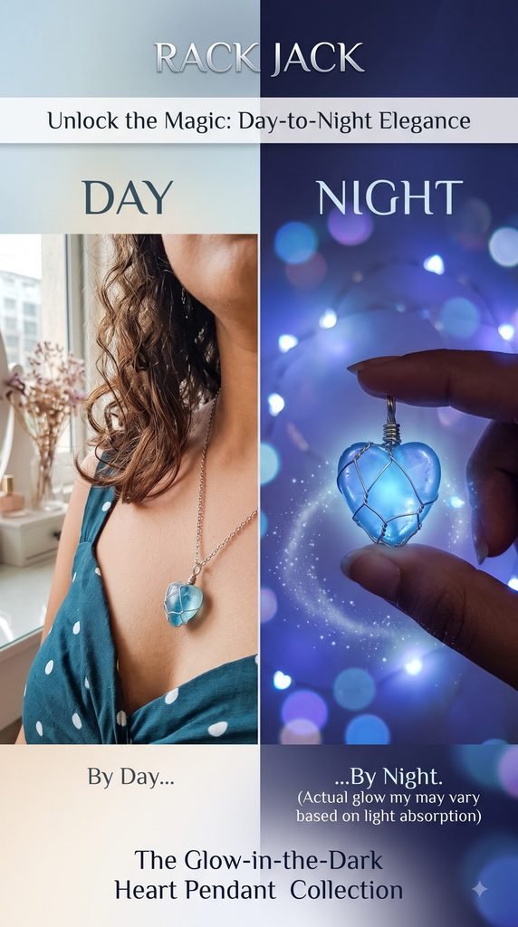 15 Minimalistic Jewelry Pieces for Every Occasion Women's Outfit Ideas Rack Jack Glow in the Dark Crystal Heart Pendant